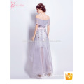 2017 New Style Sexy Peach Color Off-Shoulder Lady Evening Dress